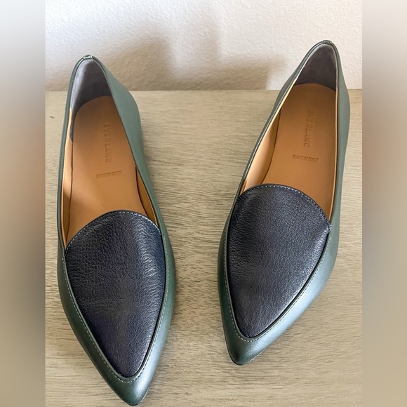 Everlane the Modern Point Loafers in Green/Navy | Size 8.5 - Picture 2 of 13